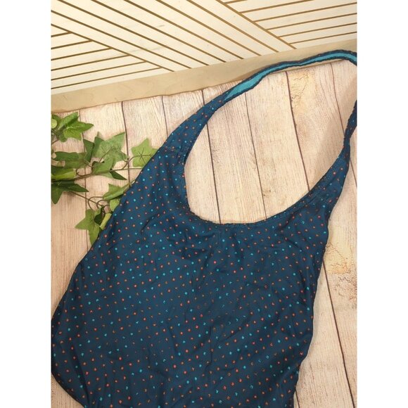 Nike Mesh Shoulder Reversible Sports Gym Workout Beach Bag Tote Blue Teal Logo - Picture 7 of 8